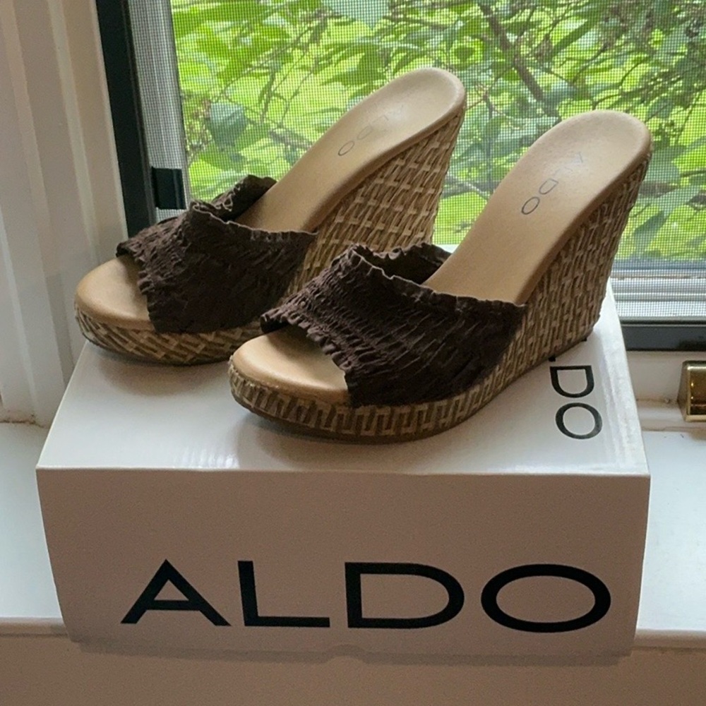 ALDO Brown Wedge Sandals for Women